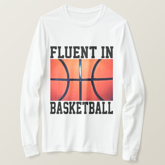 Vloeiend in Basketbal Grappig Basketbal T-shirt (Design voorkant)