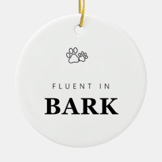 Vloeiend in blaffen Funny hondliefhebber Pootafdru Keramisch Ornament