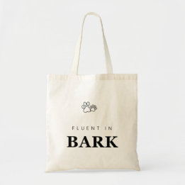 Vloeiend in blaffen Funny hondliefhebber Pootafdru Tote Bag