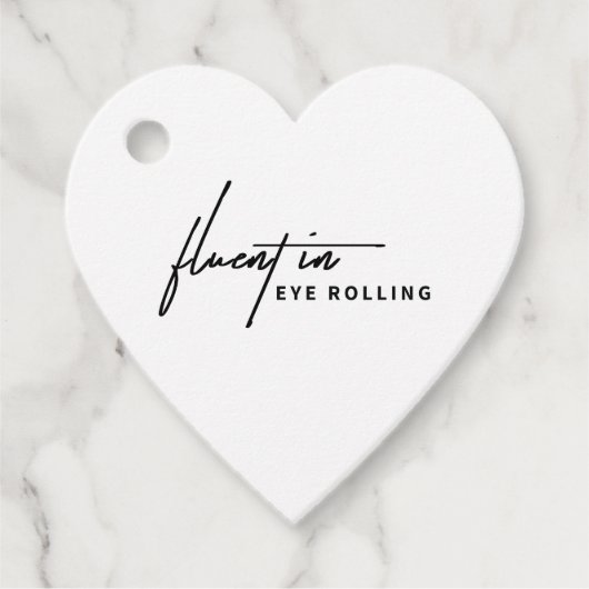 Vloeiend in het rollen van de ogen - een sarcastis bedankjes labels (Voorkant)