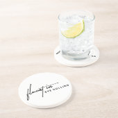 Vloeiend in het rollen van de ogen - een sarcastis zandsteen onderzetter (Zijkant)