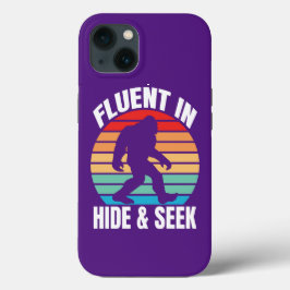 Vloeiend in Hide and Seek Funny Bigfoot Case-Mate iPhone Case