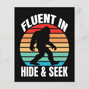 Vloeiend in Hide and Seek Funny Bigfoot Flyer