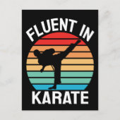 Vloeiend in Karate Grappig Karate Briefkaart (Voorkant)