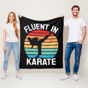 Vloeiend in Karate Grappig Karate Fleece Deken