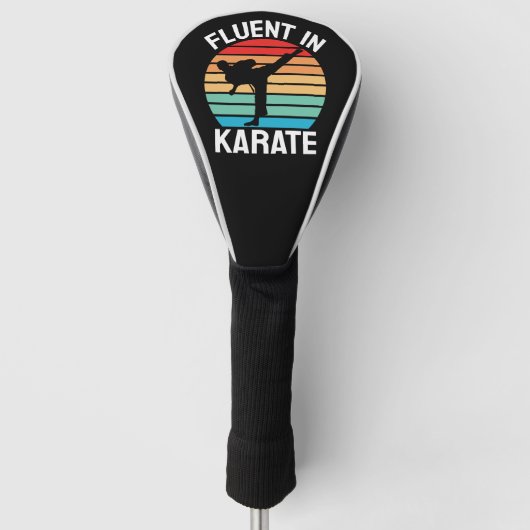 Vloeiend in Karate Grappig Karate Golfheadcover (Voorkant)