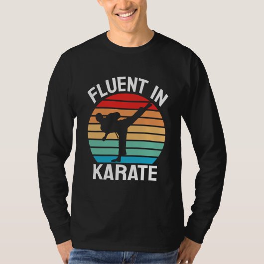 Vloeiend in Karate Grappig Karate T-shirt (Voorkant)