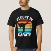 Vloeiend in Karate Grappig Karate T-shirt (Voorkant)