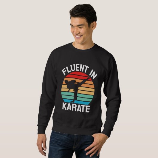 Vloeiend in Karate Grappig Karate Trui (Voorkant volledig)
