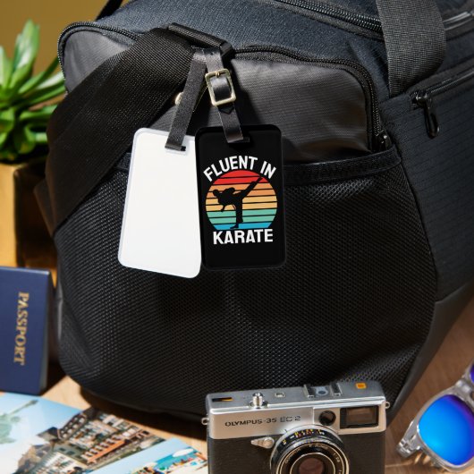 Vloeiend in Karate Grappige Karate Bagagelabel (Voorkant /achterkant)