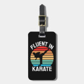 Vloeiend in Karate Grappige Karate Bagagelabel (Voorkant verticaal)