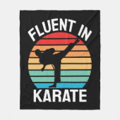 Vloeiend in Karate Grappige Karate Fleece Deken (Voorkant)