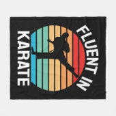Vloeiend in Karate Grappige Karate Fleece Deken (Voorkant (Horizontaal))
