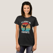 Vloeiend in Karate Grappige Karate T-shirt (Voorkant volledig)