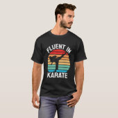 Vloeiend in Karate Grappige Karate T-shirt (Voorkant volledig)
