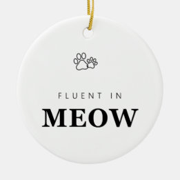 Vloeiend in Meow Grappige Kattenliefhebber Pootafd Keramisch Ornament