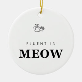 Vloeiend in Meow Grappige Kattenliefhebber Pootafd Keramisch Ornament