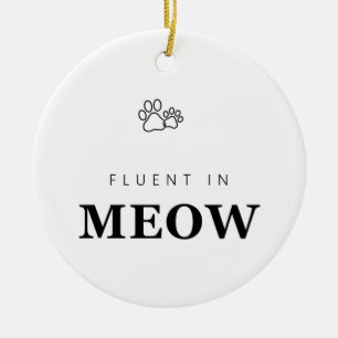 Vloeiend in Meow Grappige Kattenliefhebber Pootafd Keramisch Ornament