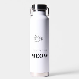 Vloeiend in Meow Grappige Kattenliefhebber Pootafd Waterfles
