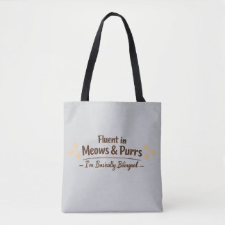 Vloeiend in Miauwen & Spin Purren Grappig Categhem Tote Bag