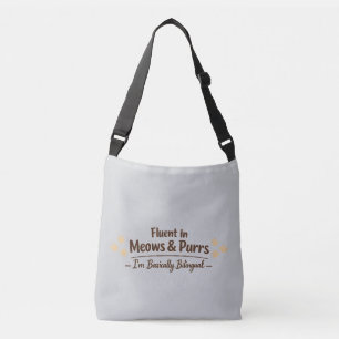 Vloeiend in Miauwen & Spinnen Grappig Cadeau voor Crossbody Tas