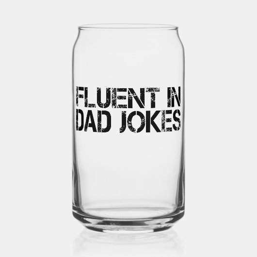 Vloeiend in papa grappen Grappig Vaderdag Blikvorm Glas (Voorkant)