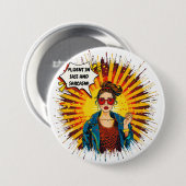Vloeiend in sass en sarcasme ronde button 7,6 cm (Voorkant /achterkant)