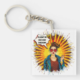 Vloeiend in sass en sarcasme sleutelhanger