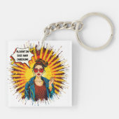 Vloeiend in sass en sarcasme sleutelhanger (Achterkant)