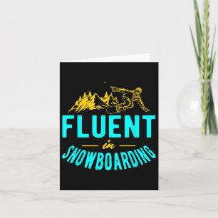 Vloeiend in snowboarden Wintersport Snowboarder Kaart