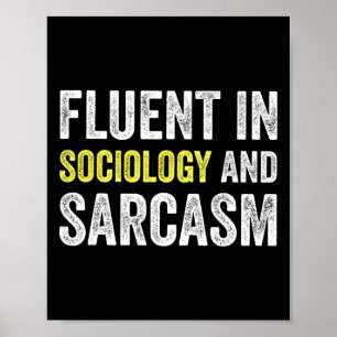 Vloeiend in sociologie en sarcasme Grappige leraar Poster