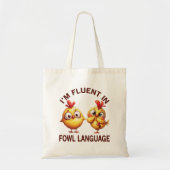 Vloeiend in Vogeltaal Tote Bag (Voorkant)