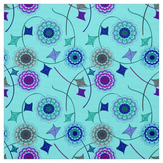 Vloeiend Ivy Blue Modern fabric Stof (Swatch)