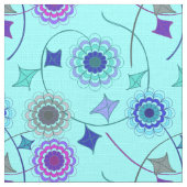 Vloeiend Ivy Blue Modern fabric Stof (Close Up)