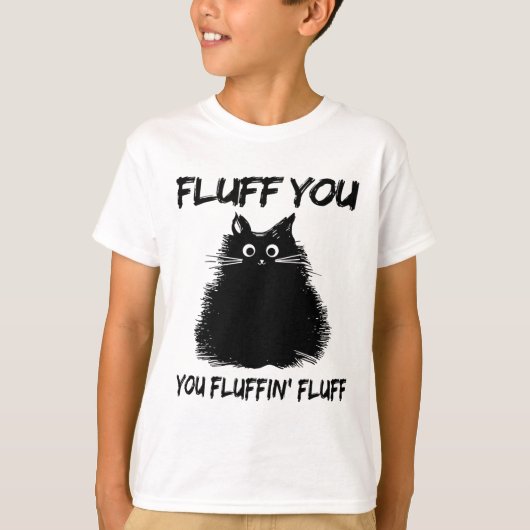 Vloeiend je fluffin Shirt Funny Cat Kitte (Voorkant)