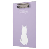 Vloeiend Kat en poten op Paars Klembord (Links)