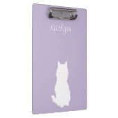 Vloeiend Kat en poten op Paars Klembord (Rechts)