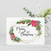 Vloeiend kerstscript, met gouden Lijst (Staand voorkant)