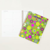 Vloeiend kleurrijk Floral Weekelijks Maandelijks P Planner (Display)