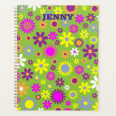 Vloeiend kleurrijk Floral Weekelijks Maandelijks P Planner (Voorkant)