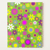 Vloeiend kleurrijk Floral Weekelijks Maandelijks P Planner (Achterkant)