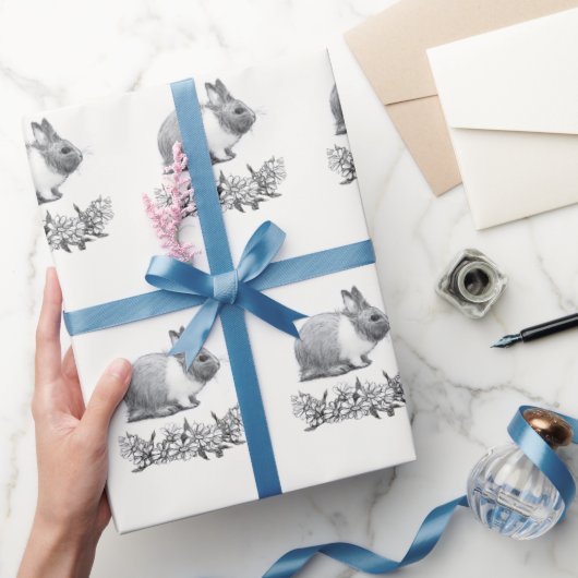 Vloeiend konijn cadeaupapier (Geschenken)