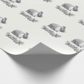 Vloeiend konijn cadeaupapier (Hoek)