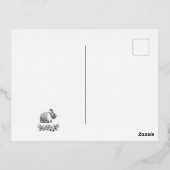 Vloeiend konijn folie feestdagen briefkaart (Achterkant)