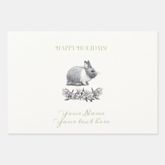 Vloeiend konijn inpakpapier vel (Voorkant 2)