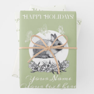 Vloeiend konijn inpakpapier vel