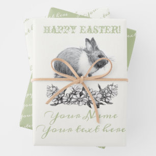 Vloeiend konijn inpakpapier vel