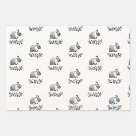 Vloeiend konijn inpakpapier vel (Voorkant 3)