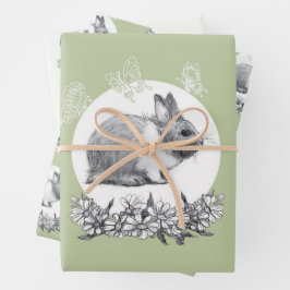 Vloeiend konijn inpakpapier vel