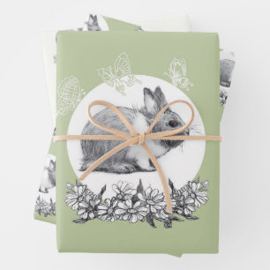 Vloeiend konijn inpakpapier vel